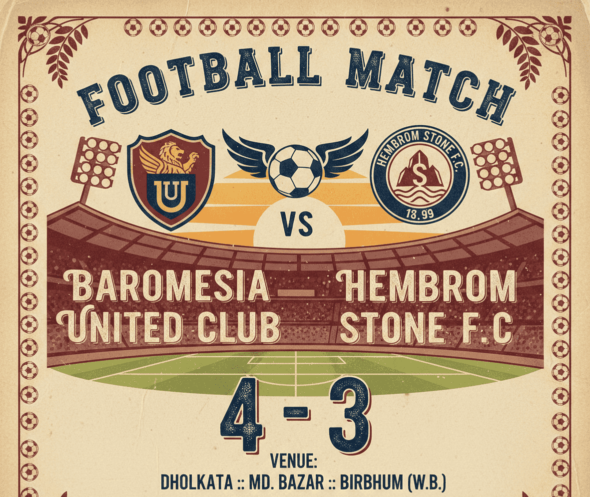 Baromesia United Club Edge Past Hembrom Stone F.C 4-3 ЁЯПЖ